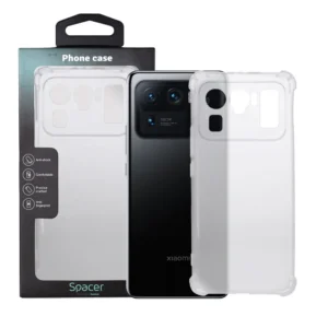 Husa Xiaomi Mi 11 Ultra 5G Spacer, transparenta,  grosime 1.5mm, protectie suplimentara antisoc la colturi, material flexibil TPU "SPPC-XI-MI-11U5G-CLR"