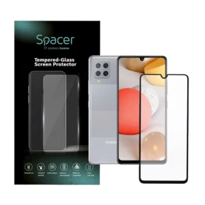 FOLIE STICLA  Spacer pentru Samsung Galaxy A42, grosime 0.3mm, acoperire totala ecran, strat special anti-ulei si anti-amprenta, Tempered Glass, sticla 9D, duritate 9H "SPPG-SM-GX-A42-TG"
