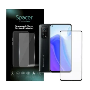 FOLIE STICLA  Spacer pentru Xiaomi Mi 10T 5G, grosime 0.3mm, acoperire totala ecran, strat special anti-ulei si anti-amprenta, Tempered Glass, sticla 9D, duritate 9H "SPPG-XI-MI-10T5G-TG"