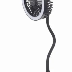 LAMPA BIROU LED Gembird, 3-in-1, incarcare wireless,  putere 10W, ventilator 3 viteze, alimentator USB neinclus, negru "TA-WPC10-LEDFAN-01" (timbru verde 0.18 lei)