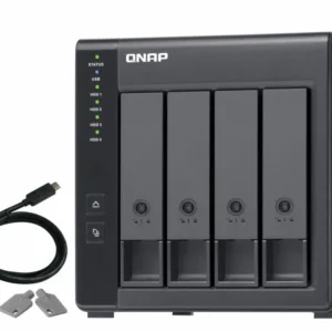 EXPANSION NAS QNAP, HDD x 4, capacitate maxima 24 TB, porturi USB Type C, "TR-004" (timbru verde 4 lei)