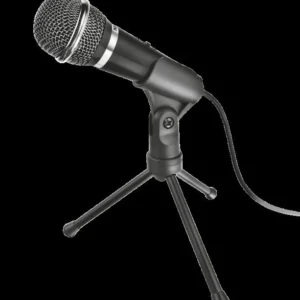 MICROFON TRUST, suport tip trepied, conector Jack 3.5 mm, negru, "TR-21671" (timbru verde 0.03 lei)