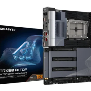 Placa de baza GIGABYTE TRX50 AI TOP, AMD Socket sTR5, TRX50, DDR5, BT, Wi-Fi, E-ATX, Negru "TRX50 AI TOP"