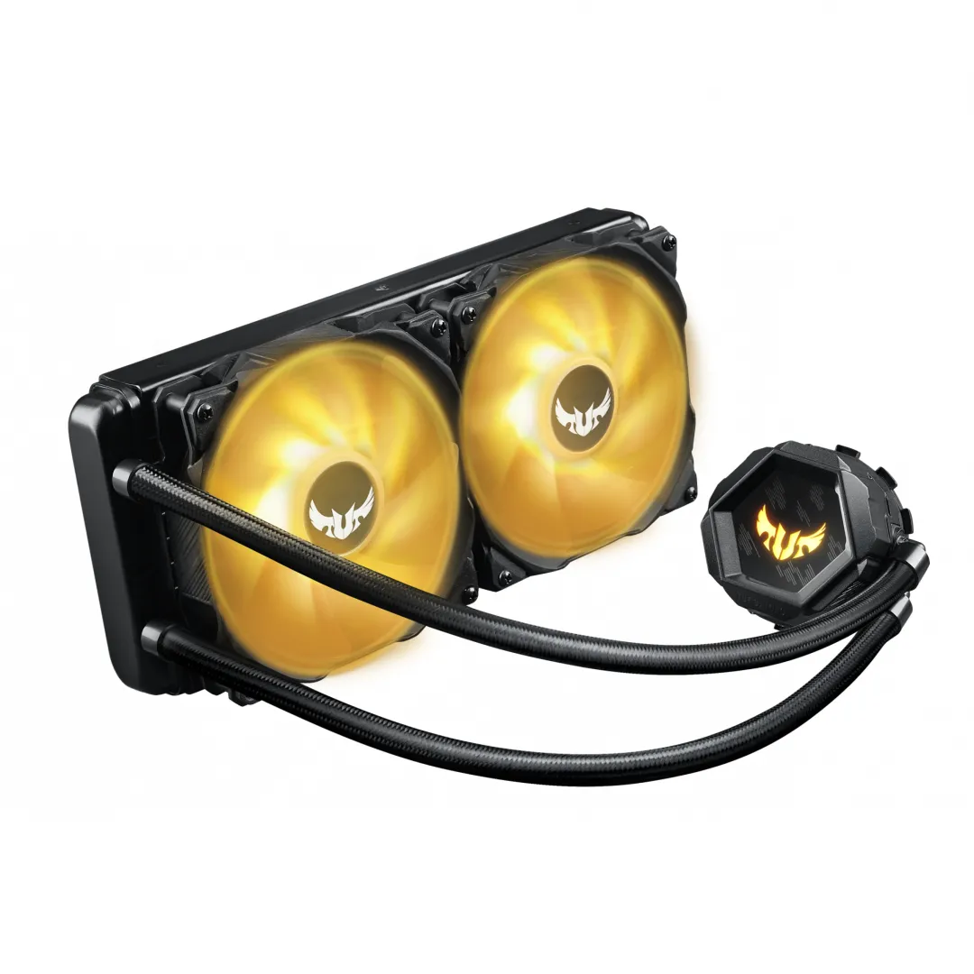 COOLER ASUS, "TUF Gaming LC 240", skt. universal, racire cu lichid, fan 120 mm x 2, 2000 rpm, LED ARGB, "TUF LC 240 ARGB" (timbru verde 2.00 lei)