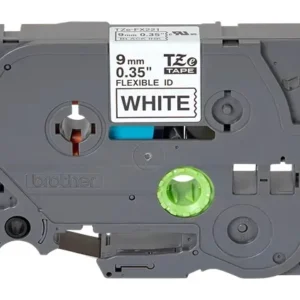 Banda laminata Original Brother Black on White, TZEFX221, pentru E105|E110|H100|H101|H105|H110|H111|P300|128|200|1000|1010|1090|1100|1120|1130|1160|1170|1180|1190|1200|1230|1280|1290|6100|7100|ST1150, 9mm, incl.TV 0 RON, "TZEFX221"