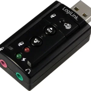 PLACA de SUNET Logilink, extern, 7.1, interfata USB 2.0, conectori 3.5 mm jack, "UA0078" (timbru verde 0.18 lei)