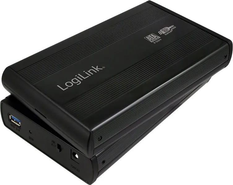 RACK extern LOGILINK, extern pt. HDD, 3.5 inch, S-ATA, interfata PC USB 3.0, aluminiu, negru, "UA0107" (timbru verde 0.8 lei)