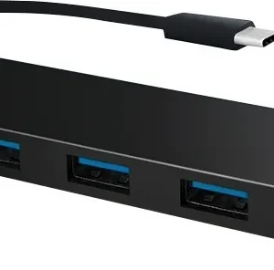HUB extern LOGILINK, porturi USB: USB 3.0 x 3, USB 3.1 Type C, conectare prin USB 3.2 Type C, cablu 0.1 m, negru, "UA0311"  (timbru verde 0.8 lei)