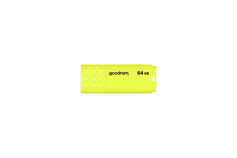 Memorie USB GOODRAM USB flash disk UME2 64GB USB 2.0 galben, Citire 20 MB/s, Sciere 5 MB/s "UME2-0640Y0R11" (timbru verde 0.8 lei)