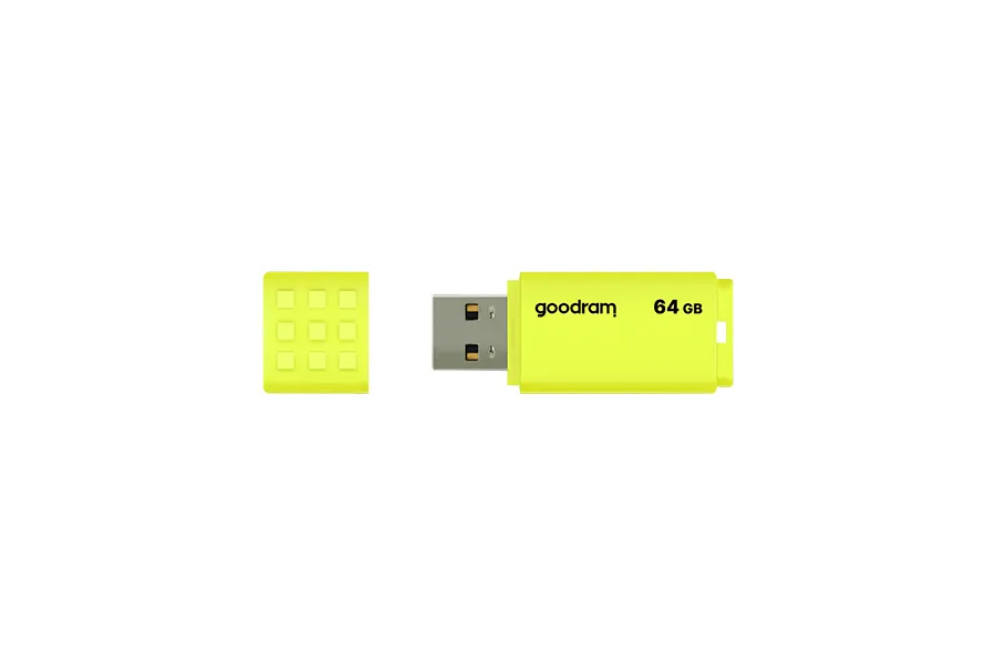Memorie USB GOODRAM USB flash disk UME2 64GB USB 2.0 galben, Citire 20 MB/s, Sciere 5 MB/s "UME2-0640Y0R11" (timbru verde 0.8 lei) - imagine 3