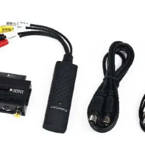 PLACA de captura GEMBIRD (Videograbber), intrare: RCA x 3 (audio/video), S-Video, adaptor Scart, la iesire USB 3.0, transfer inregistrari de pe case video pe PC (analog la digital), "UVG-002"