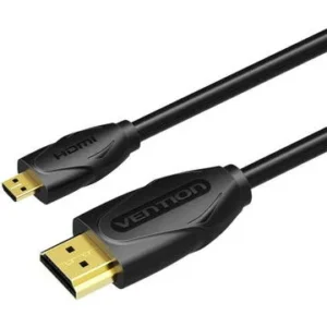 Cablu video Vention, HDMI(T) la microHDMI (T), 2m, rezolutie 4K la 60Hz, PVC, negru, "VAA-D03-B200" (timbru verde 0.08 lei) - 6922794721135