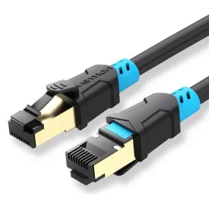 Patch cord SFTP Vention, Cat. 6, RJ-45 (T) la RJ-45 (T), 25m, dublu-ecranat, cupru, negru, "VAP-A06-B2500" (timbru verde 0.18 lei) - 6922794729438