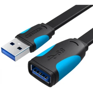 Cablu USB prelungitor Vention, 1.5m, USB 3.0 (T) la USB 3.0 (M), PVC, plat, negru, "VAS-A13-B150" (timbru verde 0.08 lei) -6922794719385