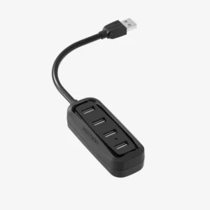 HUB USB Vention, porturi: 4 x USB 2.0, conectare prin USB 2.0 (T), rata transfer 480 Mbps, ABS, cablu 0.5m, negru, "VAS-J43-B050" (timbru verde 0.18 lei) - 6922794720114