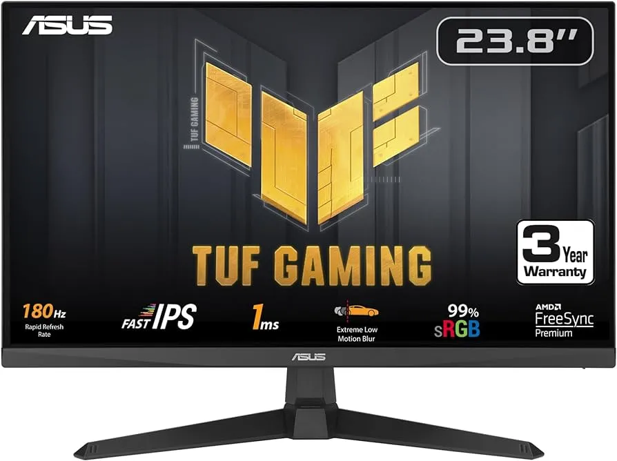 MONITOARE Asus - gaming 23.8 inch, IPS, WLED, 1920x1080, 16:9, 180Hz, 1 ms, 250 cd/m2, 1.000:1, 2W speakers, HDMI x2, DisplayPort x1, VESA: 100 x 100 "VG249Q3A" (timbru verde 7 lei)