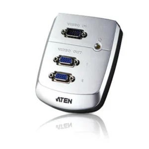 SPLITTER video ATEN, split 2 monitoare la 1 PC, conector 1: VGA (T); conector 2: VGA (M) x 2, "VS82-AT-G" (timbru verde 0.8 lei)