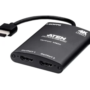 SPLITTER video ATEN, split HDMI la 2 monitoare, conector 1: HDMI (T); conector 2: HDMI (M) x 2, "VS82H-AT" (timbru verde 0.8 lei)
