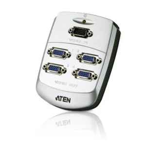 SPLITTER video ATEN, split 4 monitoare la 1 PC, conector 1: VGA (T); conector 2: VGA (M) x 4, "VS84-AT-G" (timbru verde 0.8 lei)