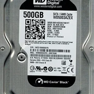 HDD WD 500 GB, Black, 7.200 rpm, buffer 64 MB, pt. desktop PC, "WD5003AZEX"