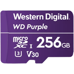 WD Purple 256GB Surveillance microSD XC Class - 10 UHS 1, "WDD256G1P0C" (timbru verde 0.03 lei)