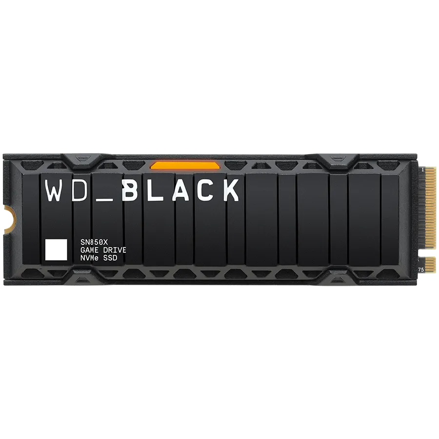 SSD WD Black SN850X HeatSink 1TB M.2 2280 PCIe Gen4 x4 NVMe, Read/Write: 7300/6300 MBps, IOPS 800K/1100K, TBW: 600, "WDS100T2XHE"