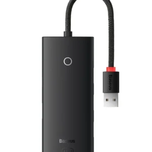 HUB extern Baseus Lite, porturi USB: USB 3.0 x 4, conectare prin USB 3.0, lungime 1m, negru, "WKQX030101" (timbru verde 0.8 lei) - 6932172606206
