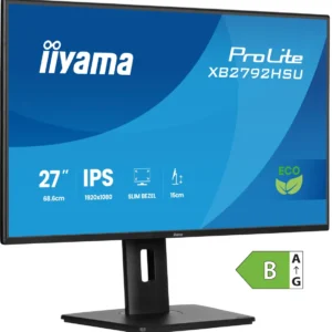 IIYAMA Monitor LED XB2792HSU-B1 27" IPS 1920x1080 4-side slim bezel 120Hz 300cd 1500:1 3ms HDMI DP USB HUB Full Ergo "XB2792HSU-B1" (timbru verde 7 lei)