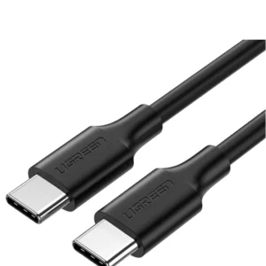 CABLU alimentare si date Ugreen, "US286", Fast Charging Data Cable pt. smartphone, USB Type-C la USB Type-C 60W/3A, nickel plating, PVC, 2m, negru "10306" (timbru verde 0.08 lei) - 6957303813063