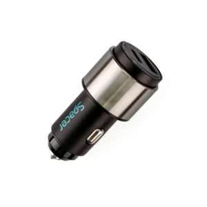 ALIMENTATOR auto SPACER QC si PD 38W total max, Quick Charge 18W & Power Delivery 20W, 38W total max., 1 x USB + 1 x USB Type-C, LED ambiental, pt. bricheta auto, black, "SPCC-DUOQ-38W" (timbru verde 0.18 lei)