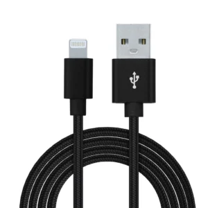 CABLU alimentare si date SPACER, pt. smartphone, USB 2.0 (T) la Lightning (T), pentru Iphone,Braided,Retail pack, 1m, black,&nbsp; "SPDC-LIGHT-BRD-BK-1.0" (timbru verde 0.08 lei)