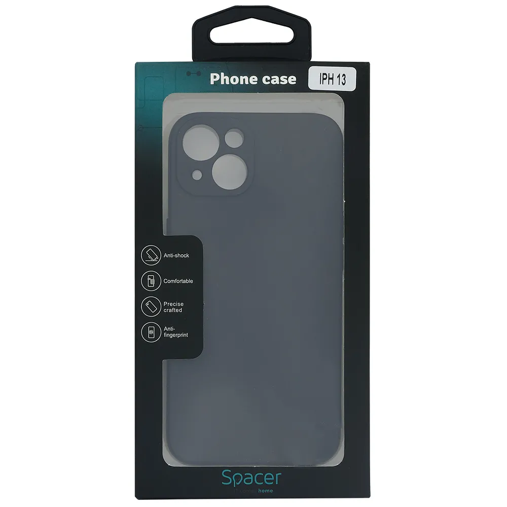 Husa Iphone 13 Spacer, grosime 1.5mm, material flexibil TPU, negru "SPPC-AP-IP13-TPU" - imagine 3