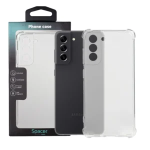 Husa Samsung Galaxy S21 FE Spacer, transparenta, grosime 1.5mm, protectie suplimentara antisoc la colturi, material flexibil TPU "SPPC-SM-GX-S21FE-CLR"