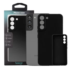 Husa Samsung Galaxy S22 Plus Spacer, negru, grosime 1.5mm, material flexibil TPU "SPPC-SM-GX-S22P-TPU"