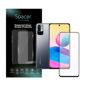 FOLIE STICLA  Spacer pentru Xiaomi Redmi Note 10 5G, grosime 0.3mm, acoperire totala ecran, strat special anti-ulei si anti-amprenta, Tempered Glass, sticla 9D, duritate 9H "SPPG-XI-RM-N105G-TG"